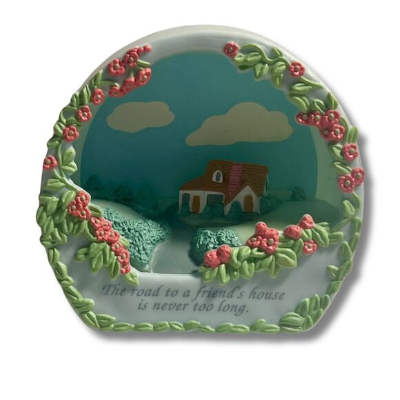 RARE Shadowbox "The Road to a Friend's House is Never Too Long" NIB - Picture 1 of 3